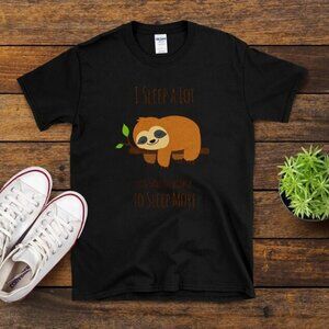 Sleeping Sloth T-Shirt, Funny Animal Lover Graphic Tee
